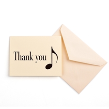 Music Gifts RBS05 Thank You Note - 10 cards/envelopes