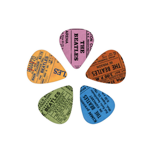 D'Addario 1CWH4-10B11 The Beatles 1964 Tour Ticket Stubs Guitar Picks - Medium