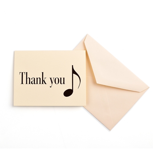 Music Gifts RBS05 Thank You Note - 10 cards/envelopes